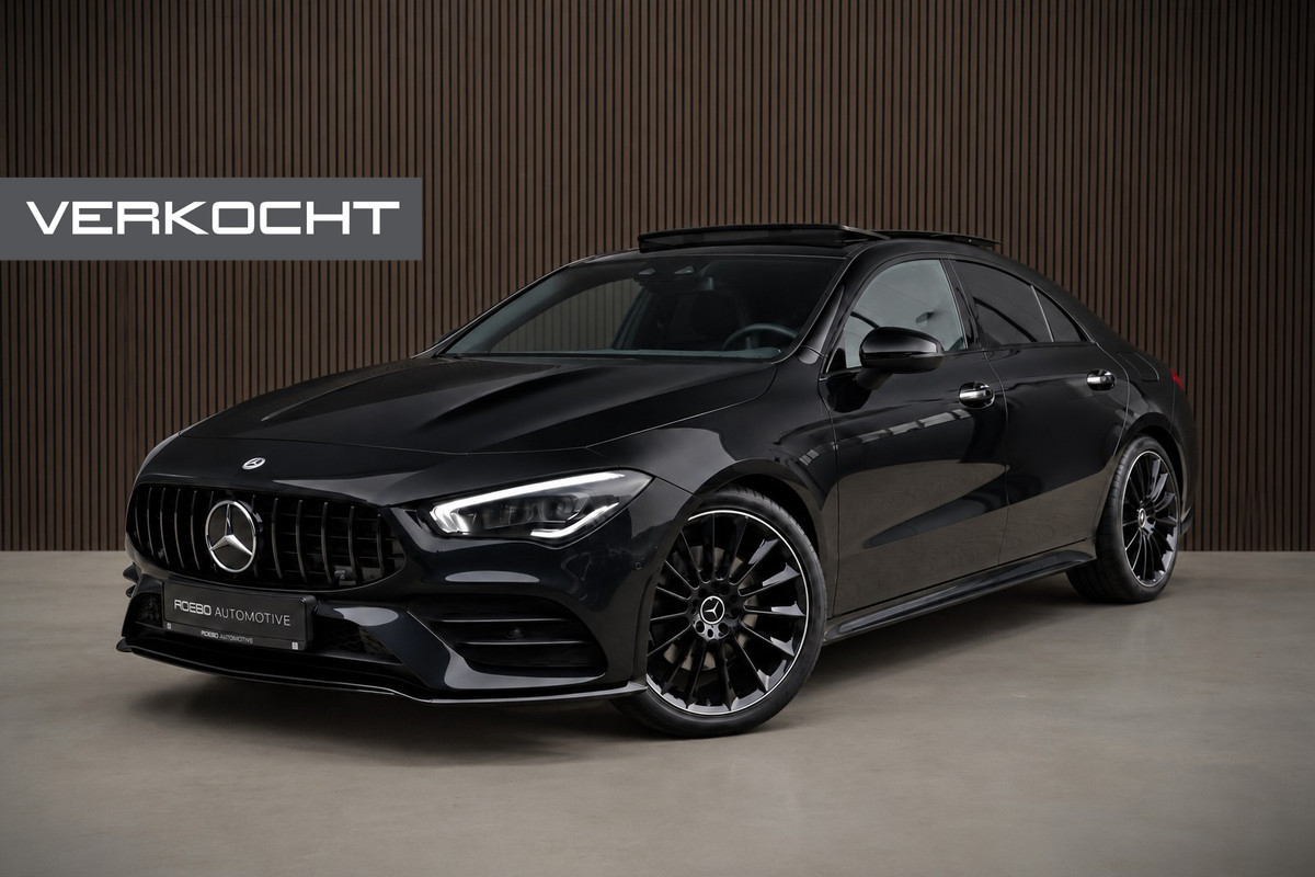 Mercedes-Benz CLA-Klasse 180 Business Solution AMG | Panoramadak | Camera | Dodehoekdetectie | Keyless | Midline Sound | Stoelverwarming | Ambiance Verlichting | Navigatie | LED | Cruise Control |