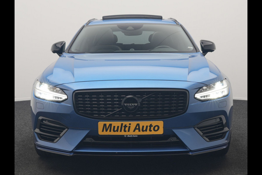 Volvo V90 T8 AWD Twin Engine R-Design Polestar Engineerd PHEV 407pk Dealer O.H. | Trekhaak Af Fabriek | Four C Luchtvering | Panodak | Head Up | Adaptive Cruise | Bowers & Wilkins | 360 Camera | Alcantara Sportstoelen Memory & Verwarmd | Stuur Verwarmd | Apple Carplay |  20"L.M | Plug In Hybrid |