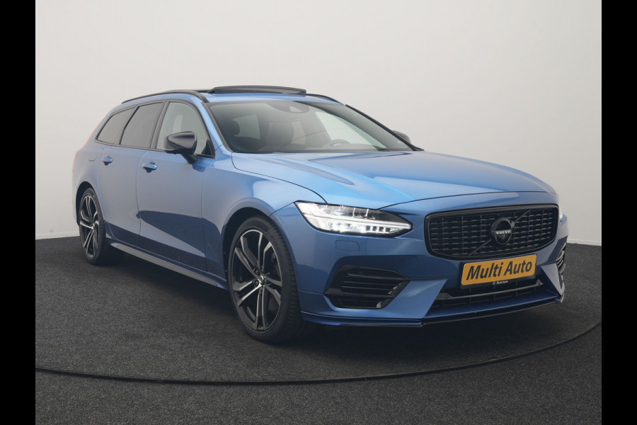 Volvo V90 T8 AWD Twin Engine R-Design Polestar Engineerd PHEV 407pk Dealer O.H. | Trekhaak Af Fabriek | Four C Luchtvering | Panodak | Head Up | Adaptive Cruise | Bowers & Wilkins | 360 Camera | Alcantara Sportstoelen Memory & Verwarmd | Stuur Verwarmd | Apple Carplay |  20"L.M | Plug In Hybrid |