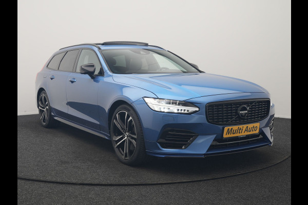 Volvo V90 T8 AWD Twin Engine R-Design Polestar Engineerd PHEV 407pk Dealer O.H. | Trekhaak Af Fabriek | Four C Luchtvering | Panodak | Head Up | Adaptive Cruise | Bowers & Wilkins | 360 Camera | Alcantara Sportstoelen Memory & Verwarmd | Stuur Verwarmd | Apple Carplay |  20"L.M | Plug In Hybrid |