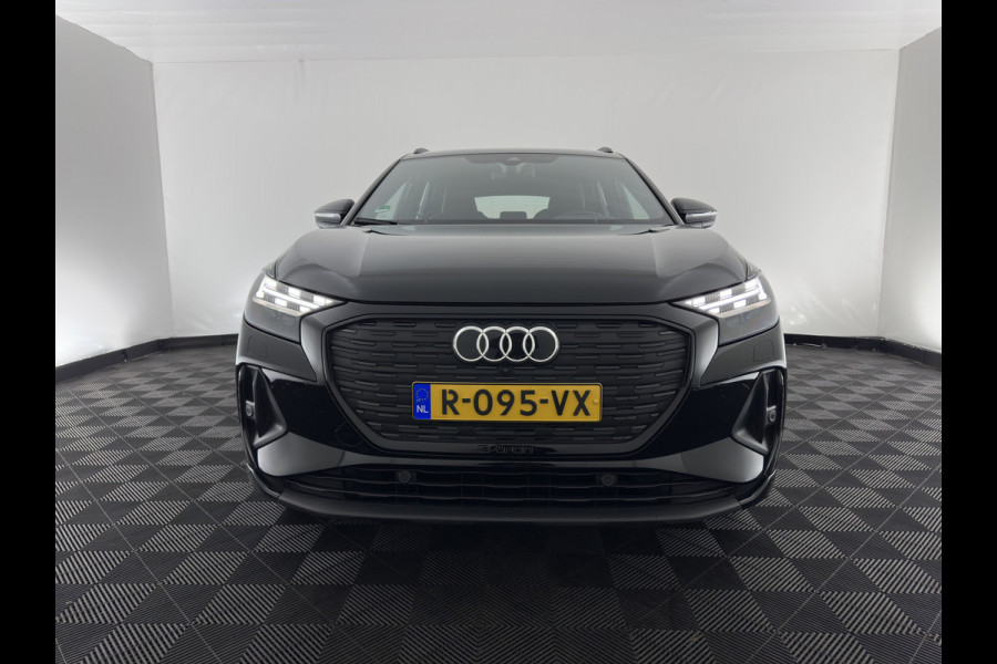 Audi Q4 e-tron 40 S edition 77 kWh (3-Fase-11kW) (INCL.BTW) *HEAT-PUMP | LEATHER-FABRIC | MATRIX-LED | ADAPTIVE-CRUISE | CAMERA | DIGI-COCKPIT | KEYLESS | AMBIENT-LIGHT | AUDI-SOUND | NAVI-FULLMAP | PRIVACY-GLASS | ECC | PDC | 20''ALU*