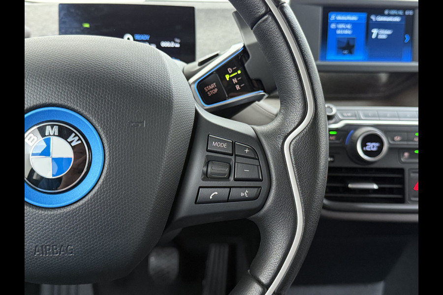 BMW i3 120Ah 42 kWh Warmtepomp Sportpakket Leer Navi Ecc Pdc Tel. Usb 20'LM CruiseControl Stoelverw. KeylessStart Isofix Led Aut.Verlichting Elek.Ramen Comfort pakket