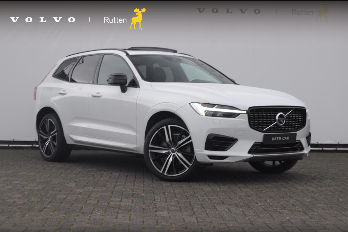 Volvo XC60 2.0 Recharge T6 AWD R-Design / Trekhaak / Stoelventilatie / Harman kardon / Panoramadak / Adaptieve cruise control / BLIS / 360 camera / Adaptieve koplampen / dubbele eindpijpen / head up display / stoel - en stuurwielverwarming / elektrische stoelen