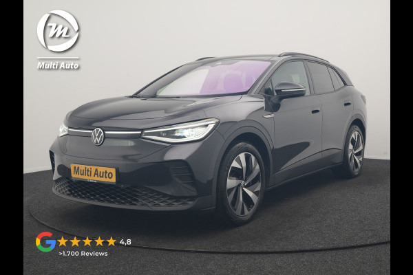 Volkswagen ID.4 Tech 77 kWh 204pk Dealer O.H. | Panodak | Adaptive Cruise | Head Up | 360 Camera | Warmtepomp | IQ Light | Alcantara Sportstoelen Memory & Massage | Stoelen & Stuur Verwarmd | Sfeerverlichting | Keyless | BLIS | 20"L.M |