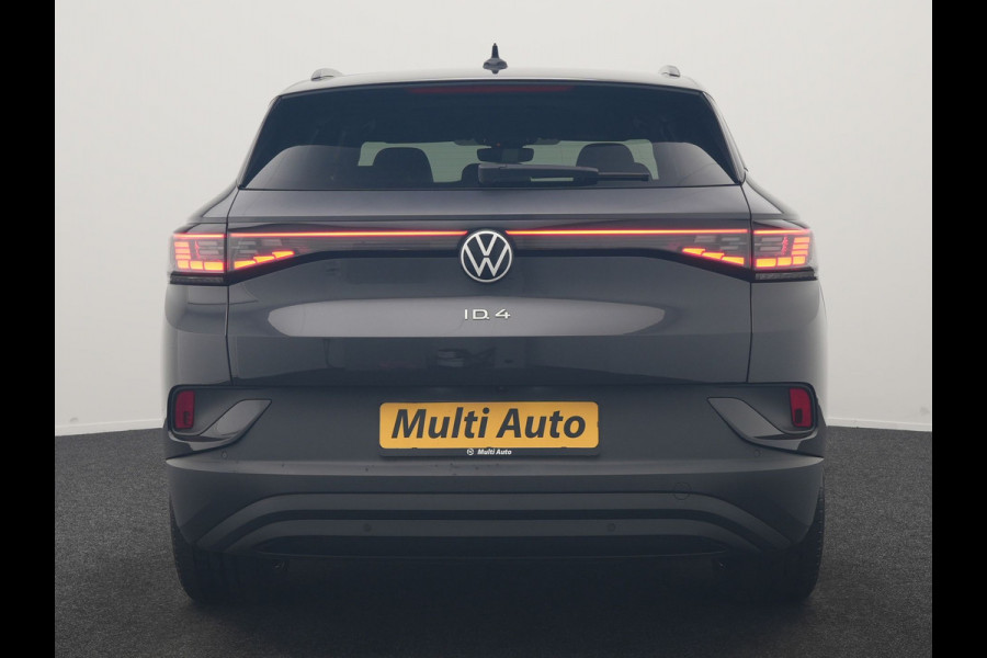 Volkswagen ID.4 Tech 77 kWh 204pk Dealer O.H. | Panodak | Adaptive Cruise | Head Up | 360 Camera | Warmtepomp | IQ Light | Alcantara Sportstoelen Memory & Massage | Stoelen & Stuur Verwarmd | Sfeerverlichting | Keyless | BLIS | 20"L.M |