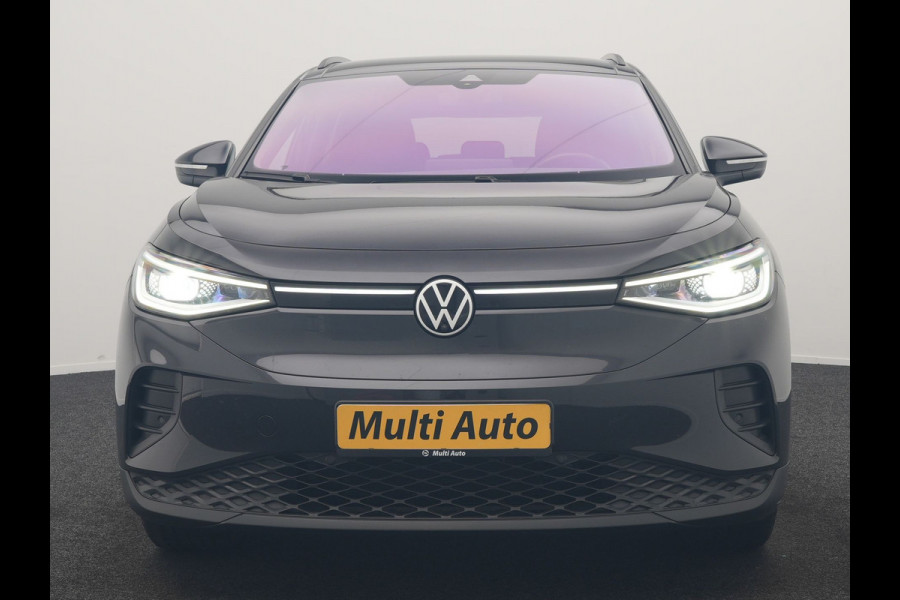 Volkswagen ID.4 Tech 77 kWh 204pk Dealer O.H. | Panodak | Adaptive Cruise | Head Up | 360 Camera | Warmtepomp | IQ Light | Alcantara Sportstoelen Memory & Massage | Stoelen & Stuur Verwarmd | Sfeerverlichting | Keyless | BLIS | 20"L.M |