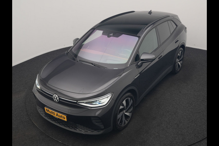 Volkswagen ID.4 Tech 77 kWh 204pk Dealer O.H. | Panodak | Adaptive Cruise | Head Up | 360 Camera | Warmtepomp | IQ Light | Alcantara Sportstoelen Memory & Massage | Stoelen & Stuur Verwarmd | Sfeerverlichting | Keyless | BLIS | 20"L.M |