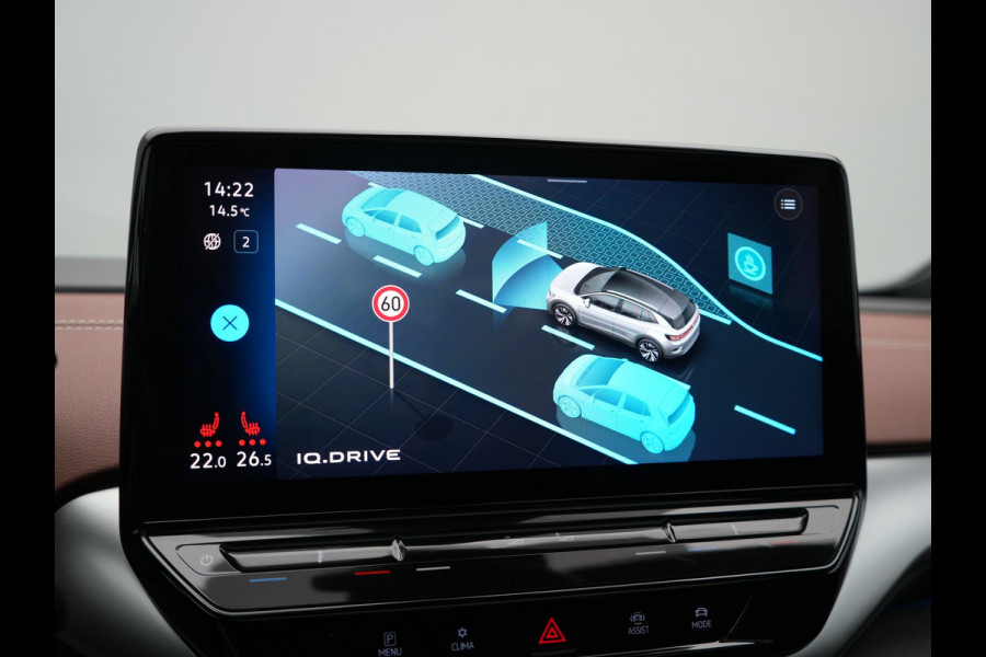 Volkswagen ID.4 Tech 77 kWh 204pk Dealer O.H. | Panodak | Adaptive Cruise | Head Up | 360 Camera | Warmtepomp | IQ Light | Alcantara Sportstoelen Memory & Massage | Stoelen & Stuur Verwarmd | Sfeerverlichting | Keyless | BLIS | 20"L.M |