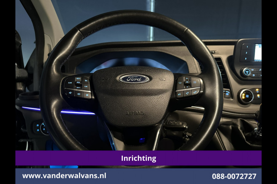 Ford Transit Custom 2.0 TDCI L1H1 Inrichting Euro6 Airco | Camera | LED | Cruisecontrol | Verwarmde voorruit Parkeersensoren, Bijrijdersbank