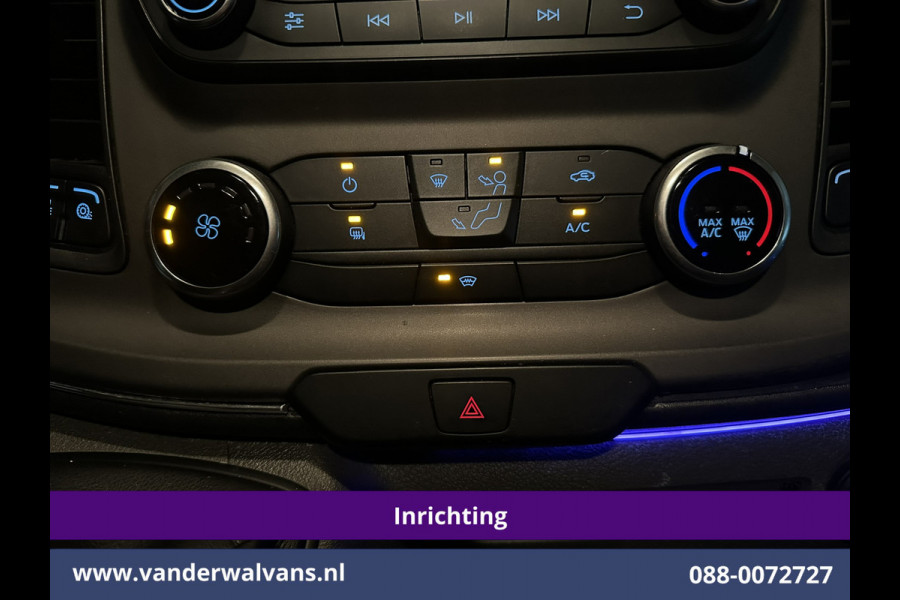 Ford Transit Custom 2.0 TDCI L1H1 Inrichting Euro6 Airco | Camera | LED | Cruisecontrol | Verwarmde voorruit Parkeersensoren, Bijrijdersbank