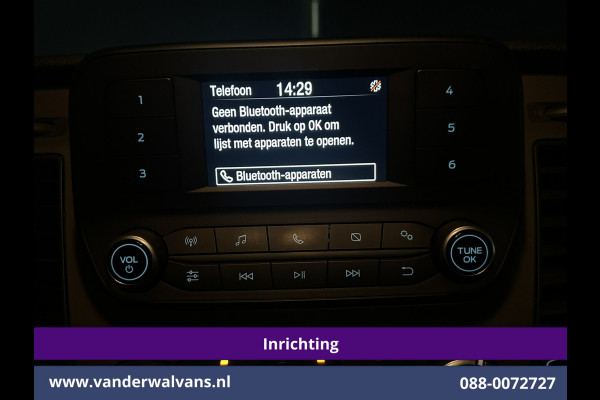 Ford Transit Custom 2.0 TDCI L1H1 Inrichting Euro6 Airco | Camera | LED | Cruisecontrol | Verwarmde voorruit Parkeersensoren, Bijrijdersbank