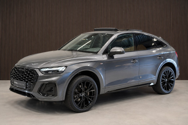 Audi Q5 Sportback 55 TFSI e S edition S-Line | Panoramadak | Stoelverwarming | RS Stoelen | Apple Carplay | Camera | Keyless | Navigatie | Trekhaak | Cruise Control | Memory Seat | Ambiance Verlichting | Matrix LED | SOH 99%