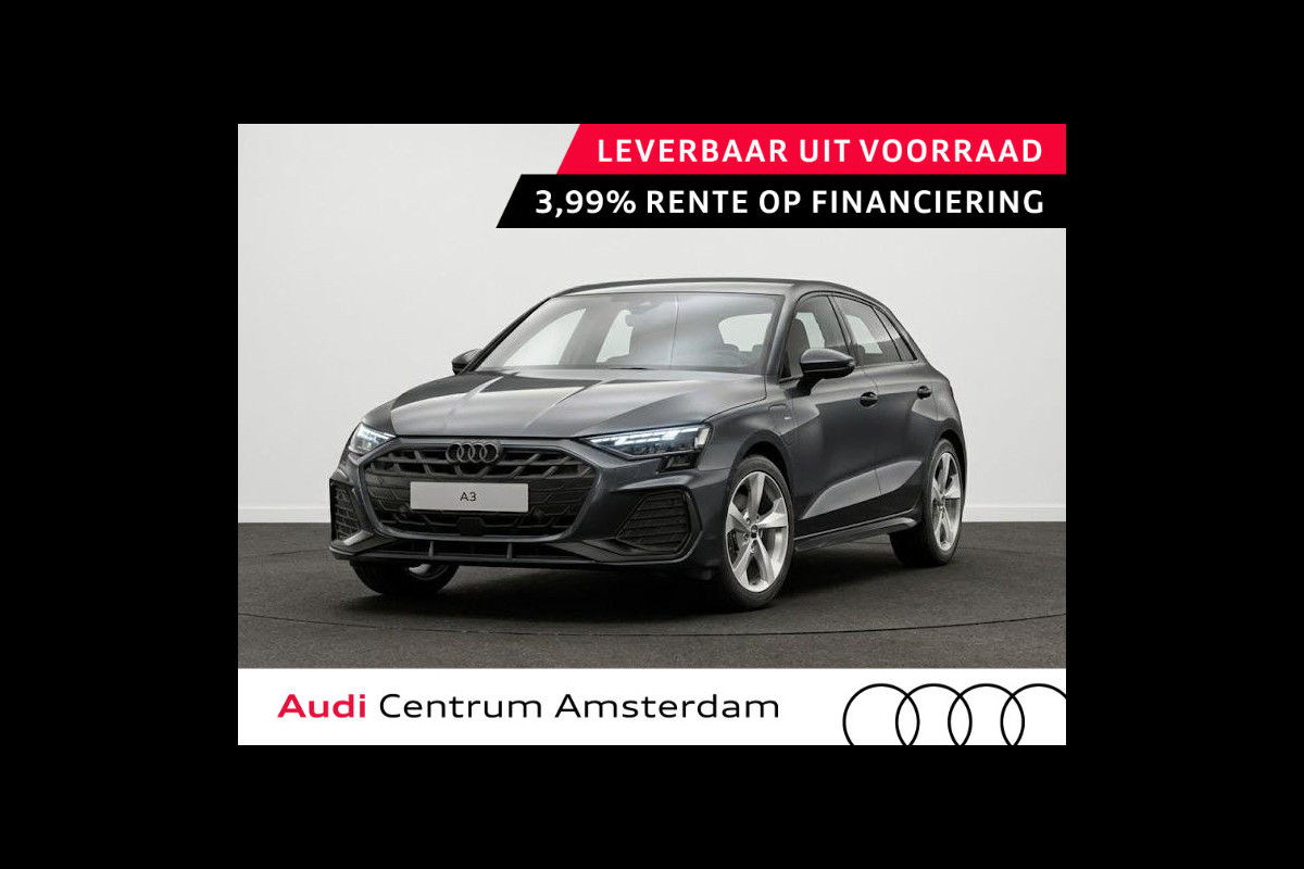 Audi A3 Sportback S edition e-hybrid 204 pk | Techniekpakket plus | Trekhaak | Optiekpakket zwart plus | Warmtewerend glas donker tint |