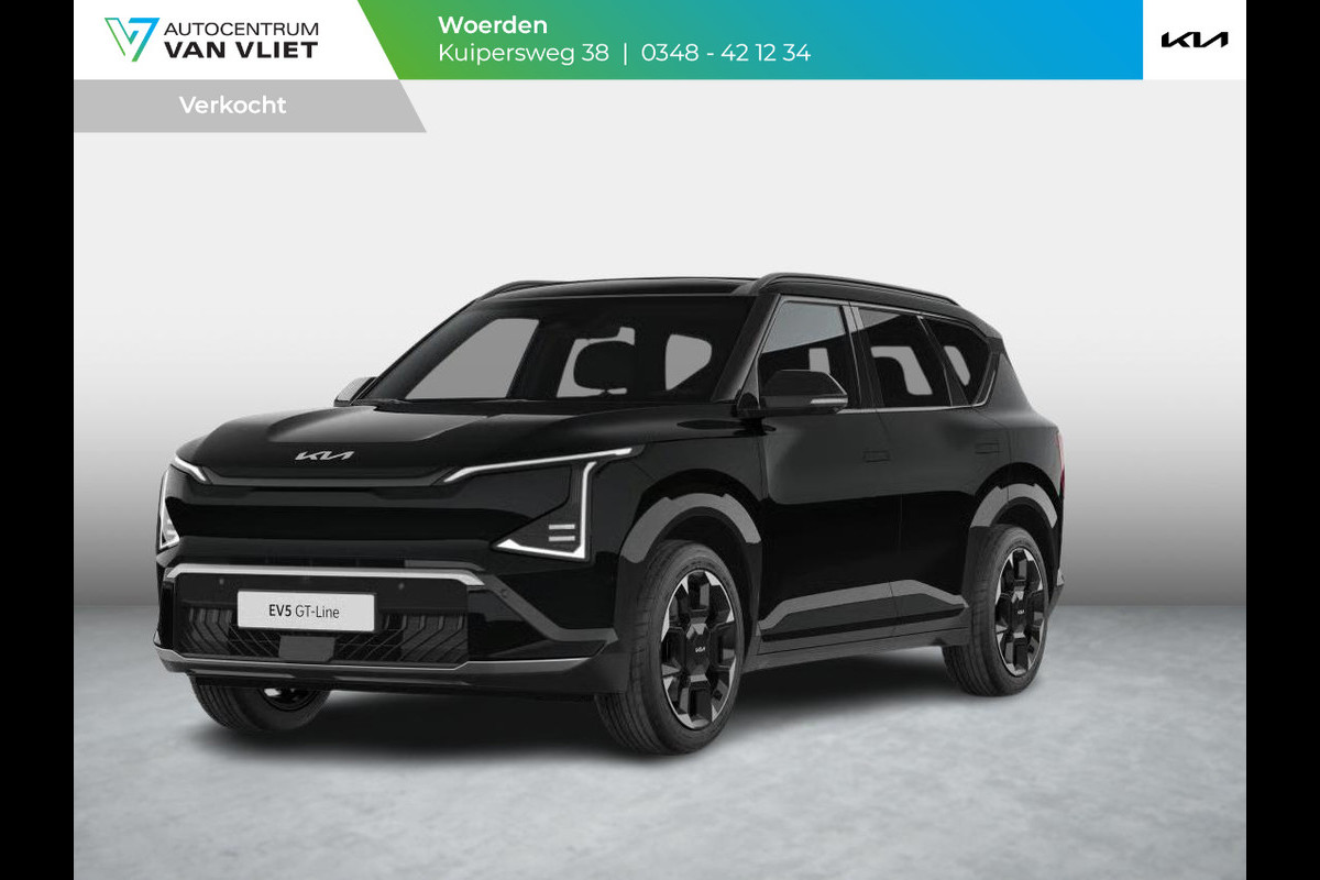 Kia EV5 GT-Line 81.4 kWh | Actieprijs* | Navi. | Clima. | Adapt. Cruise. | Parkeersensoren | Schuif-/Kanteldak | Harman Kardon | GT-Line Bekleding In Vegan Leder | Massagefunctie