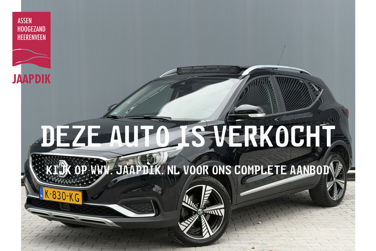 MG Mg Zs BWJ 12-2020 | EV 150PK Luxury 45 kWh SOH 91,7% | LEER | PANO DAK | STOELVERW | NAVI | CLIMA | CARPLAY | PDC | AD CRUISE |