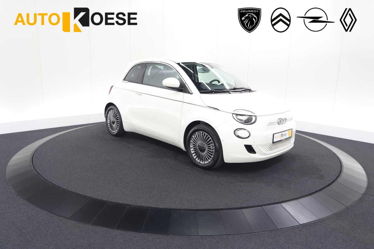 Fiat 500 Icon 42 kWh | 96.4% SoH | Dodehoekdetectie | Camera | Parkeersensoren | Pack Winter