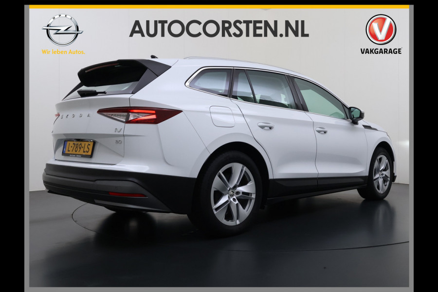 Škoda ENYAQ iV 80 204PK Warmtepomp Camera SOH 93% Navi 3-Zone Ecc Stuur+Stoelverwarming Android Auto Apple Carplay P-Assist Cruise Control Lane Assist Isofix Keyless-go 1e Eigenaar Origineel Nederlandse Auto