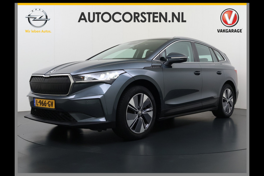 Škoda ENYAQ iV 80 204PK Trekhaak Warmtepomp Stuur+Stoelverwarming 3-Zone Ecc Camera Apple Carplay Android Auto P-Assist SOH 87% Isofix Pdc Lmv Led DAB Cruise Control Rijstrooksensor 1.000KG Trekgewicht Origineel Nederlandse Auto