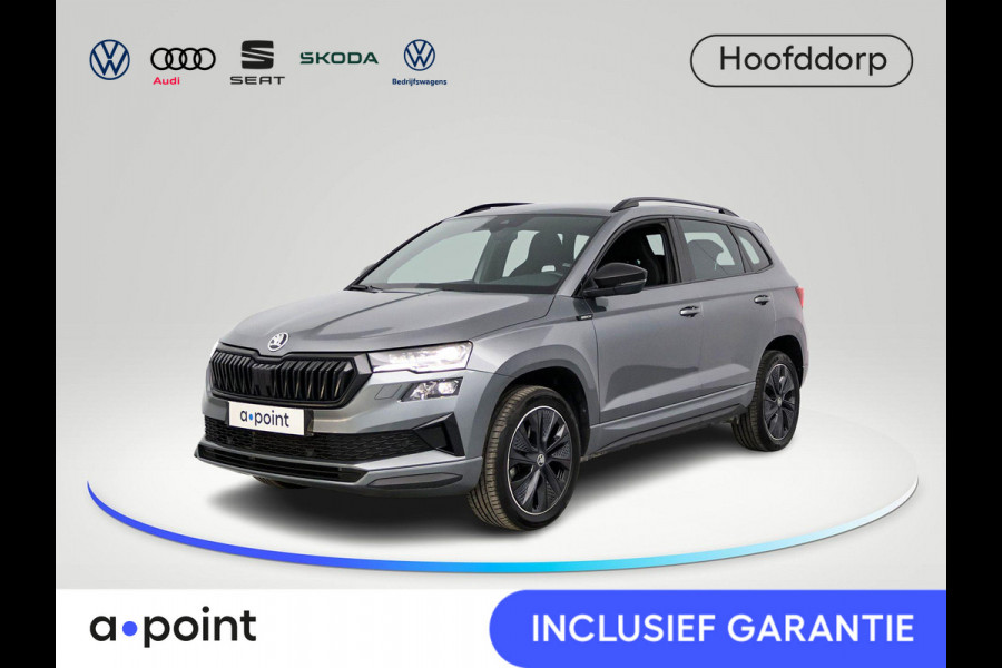 Škoda Karoq 1.5 TSI ACT Sportline Business 150 pk Automaat (DSG) | Verlengde garantie | Navigatie via App | Parkeersensoren | Achteruitrijcamera | Adaptieve cruise control | Stoelverwarming v/a | Verwarmde voorruit |