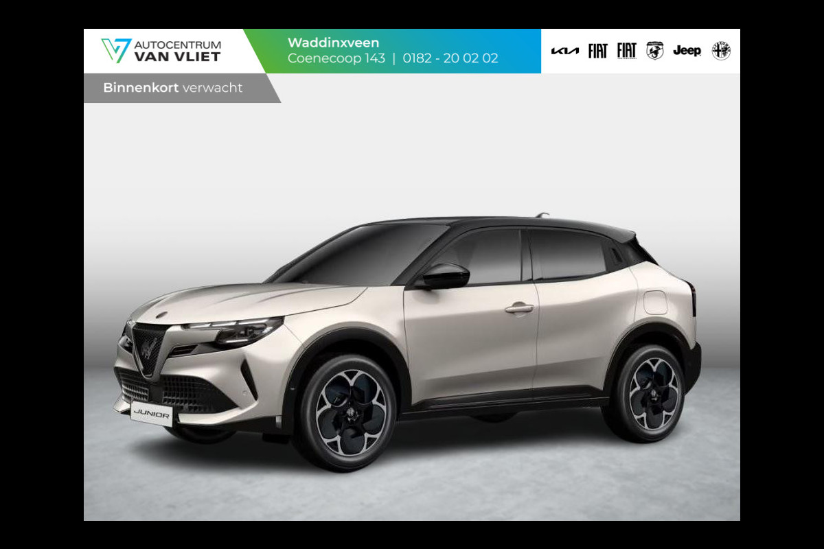 Alfa Romeo junior 1.2 Turbo Hybrid Ibrida Sprint | Uit voorraad leverbaar | Adapt. Cruise | Elektr. A-Klep | Stoelverwarming | LED | BSM | Keyless | Camera