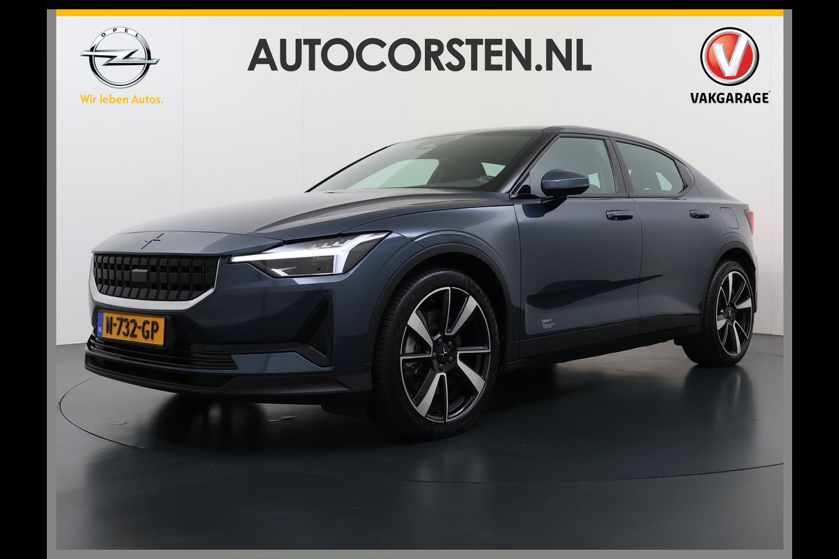 Polestar 2 408PK Dual Motor Long Range 78kWh SOH 90% Google®-Maps Navi Camera Apple Carplay Android Auto Elek.Stoelen Memory Elek.Achterkle Keyless Bluetooth Led Lmv Isofix Rijstrooksensor Origineel Nederlandse Auto Dealeronderhouden