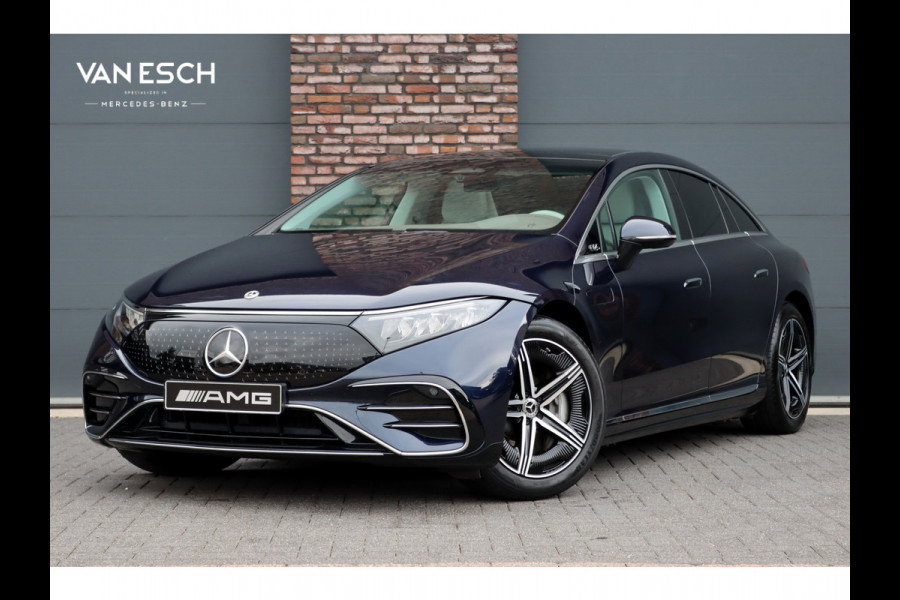 Mercedes-Benz EQS 450+ AMG Line 108 kWh | Luchtvering | Hyperscreen | Achterasbesturing | Distronic | Panoramadak | Elek. Achterstoelen | Camera | Keyless Go |