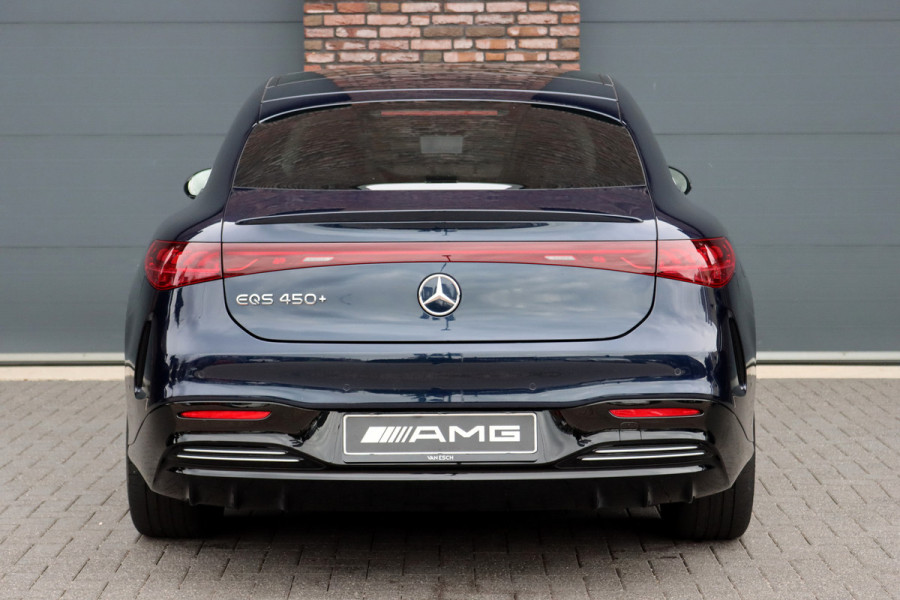 Mercedes-Benz EQS 450+ AMG Line 108 kWh | Luchtvering | Hyperscreen | Achterasbesturing | Distronic | Panoramadak | Elek. Achterstoelen | Camera | Keyless Go |