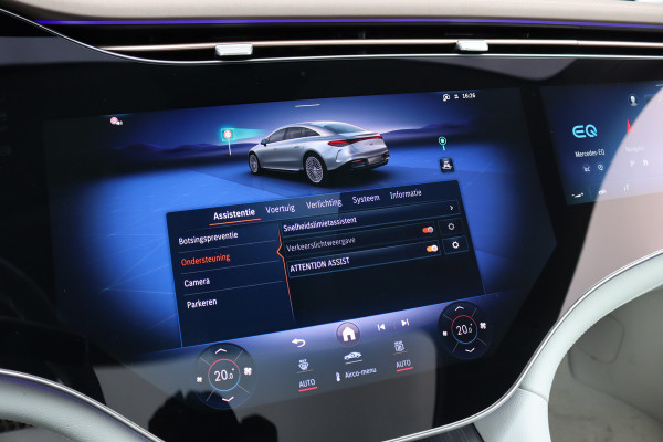 Mercedes-Benz EQS 450+ AMG Line 108 kWh | Luchtvering | Hyperscreen | Achterasbesturing | Distronic | Panoramadak | Elek. Achterstoelen | Camera | Keyless Go |