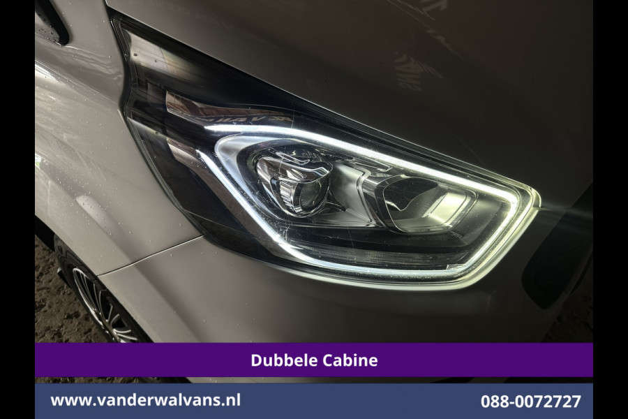 Ford Transit Custom 2.0 TDCI 130pk L2H1 Dubbele Cabine Euro6 Airco | 6-Zits | Camera | LED | Cruisecontrol | 2800kg Trekhaak Android Auto, Verwarmde voorruit, Stoelverwarming, Parkeersensoren, Dakdragers