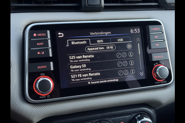 Nissan Micra 1.0 IG-T N-Connecta ✓1e Eigenaar✓Dealer Onderhouden✓Camera✓Carplay✓Navi✓Airco✓Cruise✓Pdc✓101pk✓Weinig Km✓Lm velgen✓N.A.P✓Apk tot 02-2028