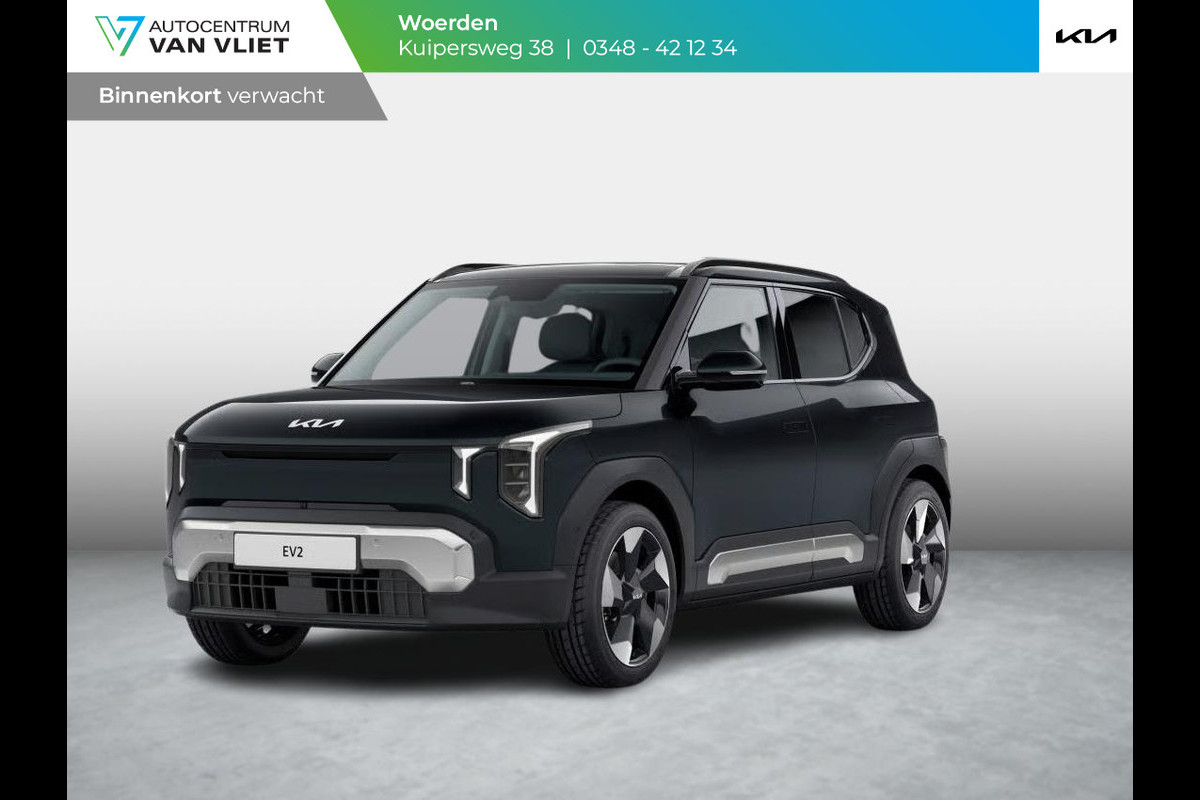 Kia EV2 Plus Advanced 42.2 kWh 4p. | Actieprijs * | Clima. | Adapt. cruise. | Navi. | Schuif-/Kanteldak | 18" | Stoel&Stuur Verwarming | Harman Kardon | Apple Carplay