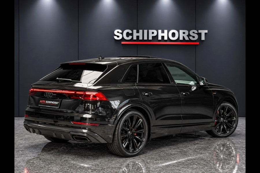 Audi Q8 Q8 55 Tfsi e 394 pk S-LINE 23 inch Rs soft close Trekhaak B&O 4 wielbesturing 360 camera
