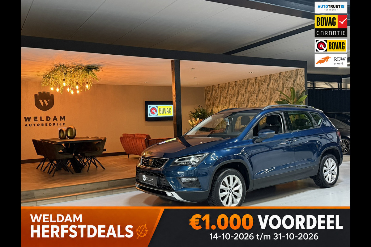 Seat Ateca 1.0 EcoTSI Style Edition Garantie|Lava Blue|Dealer Onderhouden|Virtual Cockpit|LED|Navi|CarPlay|Cruise|PDC|Rijklaar