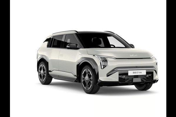 Kia EV3 GT-PlusLine AWD 81.4 kWh | Actieprijs* | Navi. | Clima. | Adapt. Cruise. | Stoel&Stuur Verwarming | Glazen Kanteldak | Harman Kardon | Vegan Lederen Stoelbekleding 'GT-Line | Slimme Parkeerassistentie | Dodehoekcamera
