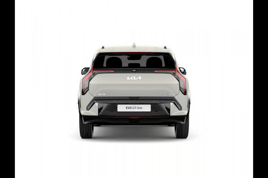 Kia EV3 GT-PlusLine AWD 81.4 kWh | Actieprijs* | Navi. | Clima. | Adapt. Cruise. | Stoel&Stuur Verwarming | Glazen Kanteldak | Harman Kardon | Vegan Lederen Stoelbekleding 'GT-Line | Slimme Parkeerassistentie | Dodehoekcamera