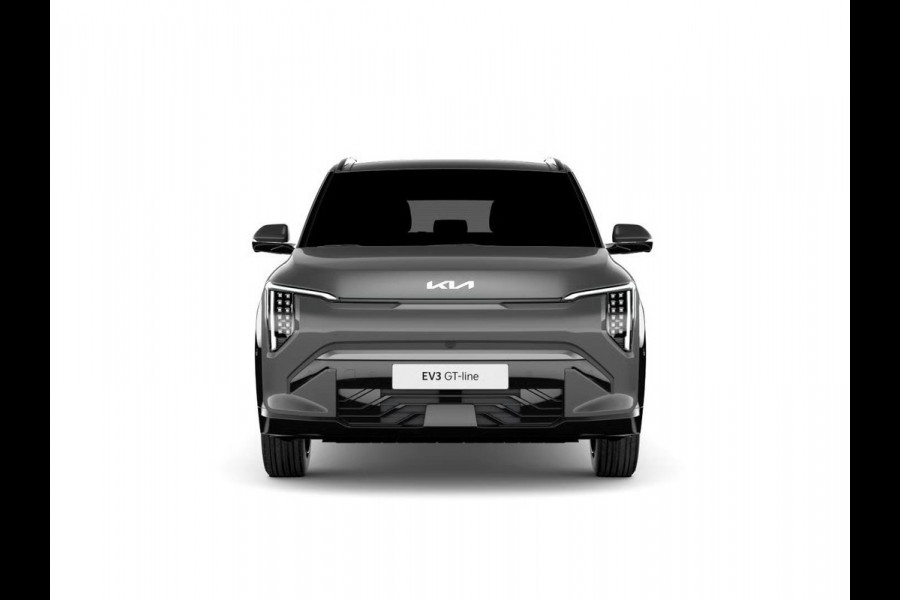 Kia EV3 GT-PlusLine AWD 81.4 kWh | Actieprijs* | Navi. | Clima. | Adapt. Cruise. | Stoel&Stuur Verwarming | Glazen Kanteldak | Harman Kardon | Vegan Lederen Stoelbekleding 'GT-Line | Slimme Parkeerassistentie | Dodehoekcamera