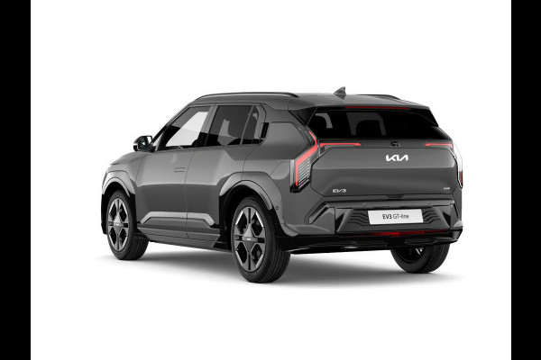 Kia EV3 GT-PlusLine AWD 81.4 kWh | Actieprijs* | Navi. | Clima. | Adapt. Cruise. | Stoel&Stuur Verwarming | Glazen Kanteldak | Harman Kardon | Vegan Lederen Stoelbekleding 'GT-Line | Slimme Parkeerassistentie | Dodehoekcamera
