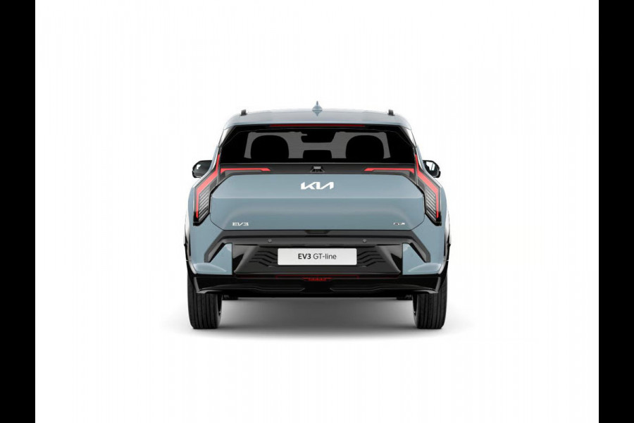Kia EV3 GT-PlusLine 81.4 kWh | Actieprijs* | Navi. | Clima. | Adapt. Cruise. | Stoel&Stuur Verwarming | Glazen Kanteldak | Harman Kardon | Vegan Lederen Stoelbekleding 'GT-Line | Slimme Parkeerassistentie | Dodehoekcamera