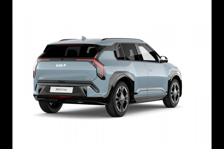 Kia EV3 GT-PlusLine 81.4 kWh | Actieprijs* | Navi. | Clima. | Adapt. Cruise. | Stoel&Stuur Verwarming | Glazen Kanteldak | Harman Kardon | Vegan Lederen Stoelbekleding 'GT-Line | Slimme Parkeerassistentie | Dodehoekcamera