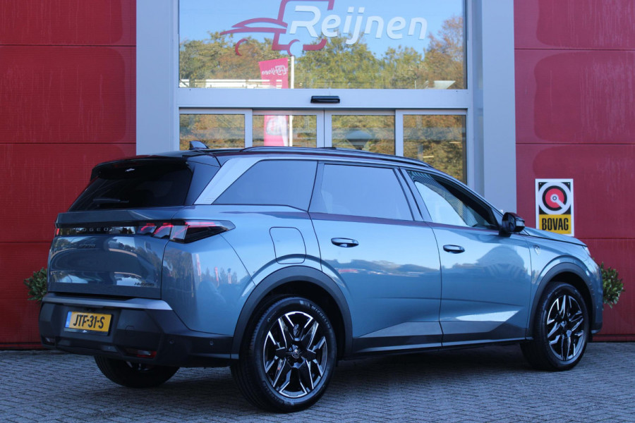 Peugeot 5008 1.2 Hybrid 145PK AUTOMAAT GT 7p | PANORAMISCH SCHUIFDAK PACK | 360° VISION & DRIVE ASSIST PLUS PACK: (360° CAMERA, BUITENSPIEGELS MET KANTELFUNCTIE, DRIVE ASSIST 2.0, DRAADLOZE TELEFOONLADER, ANTIDIEFSTALALARM) | BEKLEDING ALCANTARA/KUNSTLEDER | SEAT PACK COMFORT: (AGR BESTUUDERSSTOEL EN PASSAGIERSSTOEL ELEKTRISCH VERSTELBAAR MET MASSAGE FUNCTIE, BESTUUDERSSTOEL MET GEHEUGENFUNCTIE, BUITENSTE ZITPLAATSEN ACHTERBANK VERWARMBAAR) | GLANZEND ZWARTE DAKRAILS | BLUE INGARO  | 19" LICHTMETALEN VELGEN "BREDA" | DRAADLOZE TELEFOONLADER | APPLE CARPLAY/ANDROID AUTO DRAADLOOS |