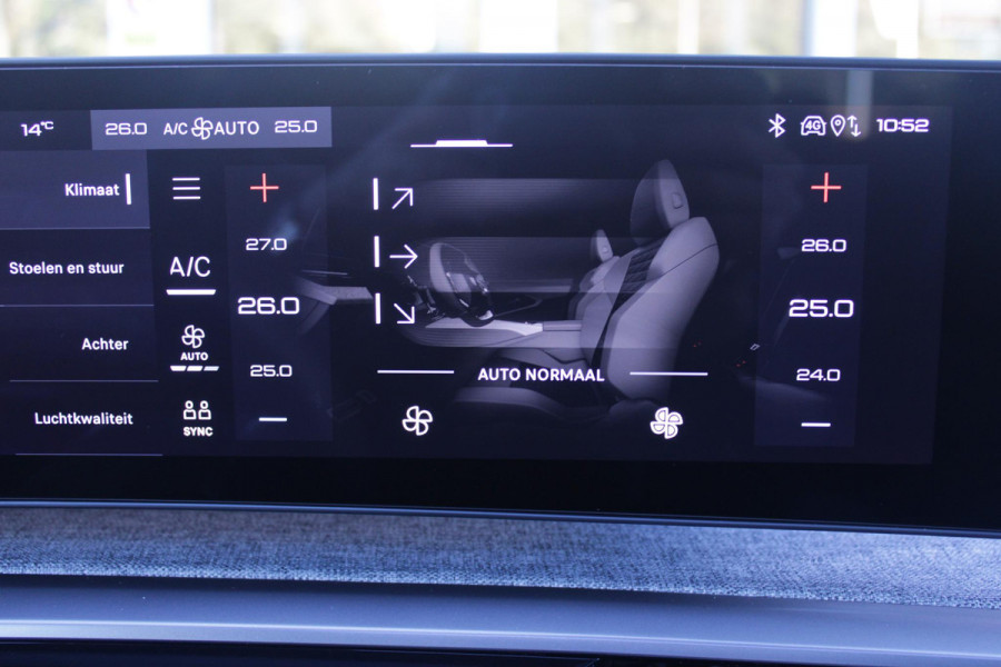 Peugeot 5008 1.2 Hybrid 145PK AUTOMAAT GT 7p | PANORAMISCH SCHUIFDAK PACK | 360° VISION & DRIVE ASSIST PLUS PACK: (360° CAMERA, BUITENSPIEGELS MET KANTELFUNCTIE, DRIVE ASSIST 2.0, DRAADLOZE TELEFOONLADER, ANTIDIEFSTALALARM) | BEKLEDING ALCANTARA/KUNSTLEDER | SEAT PACK COMFORT: (AGR BESTUUDERSSTOEL EN PASSAGIERSSTOEL ELEKTRISCH VERSTELBAAR MET MASSAGE FUNCTIE, BESTUUDERSSTOEL MET GEHEUGENFUNCTIE, BUITENSTE ZITPLAATSEN ACHTERBANK VERWARMBAAR) | GLANZEND ZWARTE DAKRAILS | BLUE INGARO  | 19" LICHTMETALEN VELGEN "BREDA" | DRAADLOZE TELEFOONLADER | APPLE CARPLAY/ANDROID AUTO DRAADLOOS |