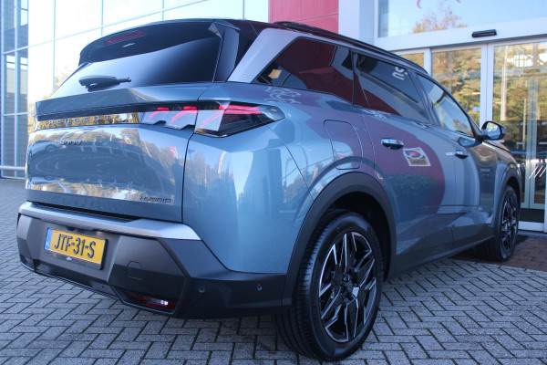Peugeot 5008 1.2 Hybrid 145PK AUTOMAAT GT 7p | PANORAMISCH SCHUIFDAK PACK | 360° VISION & DRIVE ASSIST PLUS PACK: (360° CAMERA, BUITENSPIEGELS MET KANTELFUNCTIE, DRIVE ASSIST 2.0, DRAADLOZE TELEFOONLADER, ANTIDIEFSTALALARM) | BEKLEDING ALCANTARA/KUNSTLEDER | SEAT PACK COMFORT: (AGR BESTUUDERSSTOEL EN PASSAGIERSSTOEL ELEKTRISCH VERSTELBAAR MET MASSAGE FUNCTIE, BESTUUDERSSTOEL MET GEHEUGENFUNCTIE, BUITENSTE ZITPLAATSEN ACHTERBANK VERWARMBAAR) | GLANZEND ZWARTE DAKRAILS | BLUE INGARO  | 19" LICHTMETALEN VELGEN "BREDA" | DRAADLOZE TELEFOONLADER | APPLE CARPLAY/ANDROID AUTO DRAADLOOS |