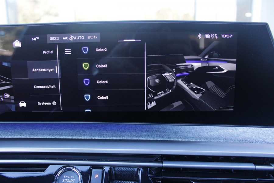 Peugeot 5008 1.2 Hybrid 145PK AUTOMAAT GT 7p | PANORAMISCH SCHUIFDAK PACK | 360° VISION & DRIVE ASSIST PLUS PACK: (360° CAMERA, BUITENSPIEGELS MET KANTELFUNCTIE, DRIVE ASSIST 2.0, DRAADLOZE TELEFOONLADER, ANTIDIEFSTALALARM) | BEKLEDING ALCANTARA/KUNSTLEDER | SEAT PACK COMFORT: (AGR BESTUUDERSSTOEL EN PASSAGIERSSTOEL ELEKTRISCH VERSTELBAAR MET MASSAGE FUNCTIE, BESTUUDERSSTOEL MET GEHEUGENFUNCTIE, BUITENSTE ZITPLAATSEN ACHTERBANK VERWARMBAAR) | GLANZEND ZWARTE DAKRAILS | BLUE INGARO  | 19" LICHTMETALEN VELGEN "BREDA" | DRAADLOZE TELEFOONLADER | APPLE CARPLAY/ANDROID AUTO DRAADLOOS |