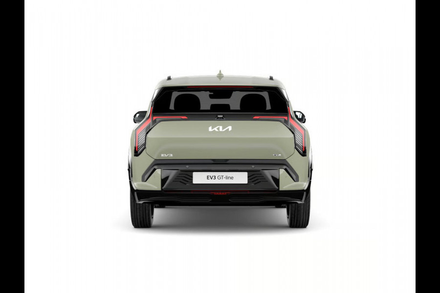 Kia EV3 GT-PlusLine 81.4 kWh | Actieprijs* | Navi. | Clima. | Adapt. Cruise. | Stoel&Stuur Verwarming | Glazen Kanteldak | Harman Kardon | Vegan Lederen Stoelbekleding 'GT-Line | Slimme Parkeerassistentie | Dodehoekcamera