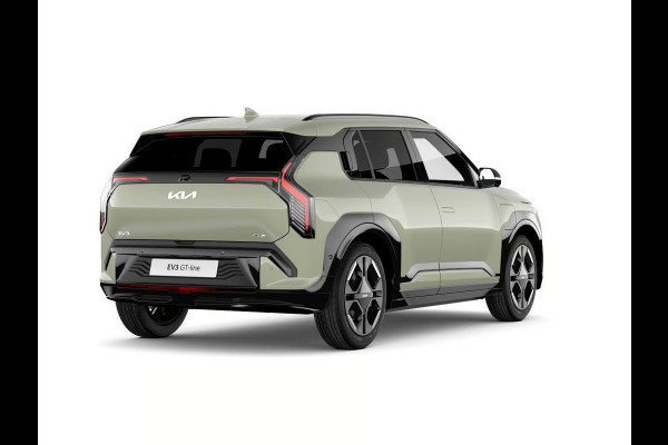 Kia EV3 GT-PlusLine 81.4 kWh | Actieprijs* | Navi. | Clima. | Adapt. Cruise. | Stoel&Stuur Verwarming | Glazen Kanteldak | Harman Kardon | Vegan Lederen Stoelbekleding 'GT-Line | Slimme Parkeerassistentie | Dodehoekcamera