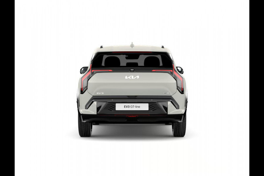 Kia EV3 GT-PlusLine 81.4 kWh | Actieprijs* | Navi. | Clima. | Adapt. Cruise. | Stoel&Stuur Verwarming | Glazen Kanteldak | Harman Kardon | Vegan Lederen Stoelbekleding 'GT-Line | Slimme Parkeerassistentie | Dodehoekcamera