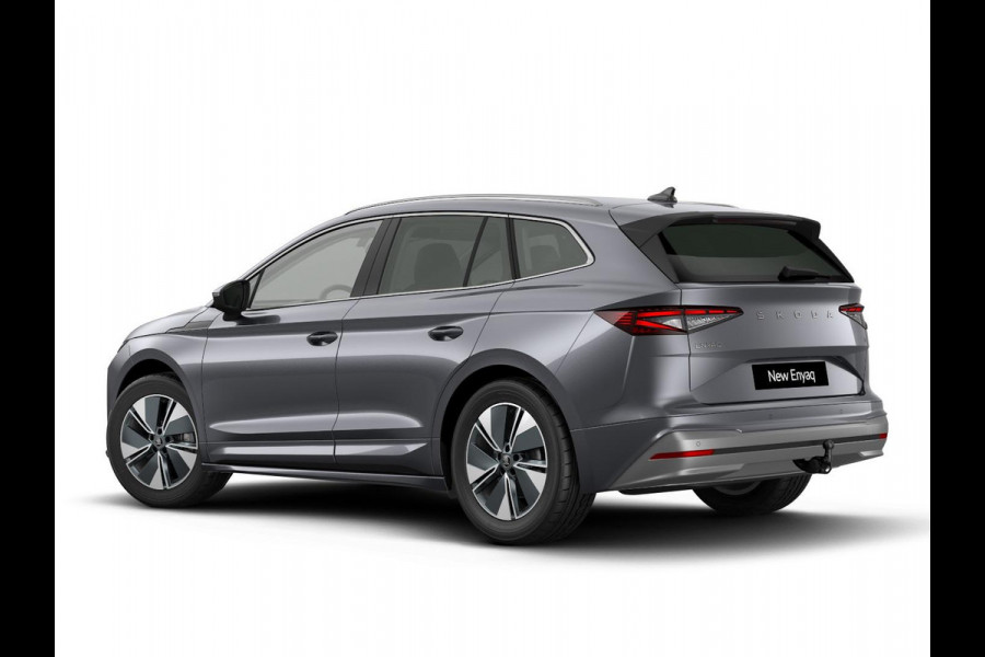 Škoda Enyaq 85 Business Edition 286 pk | Trekhaak | Achterbumper en dorpels in carosseriekleur | Velgen: 19" lichtmetalen velgen Regulus, antraciet gepolijst