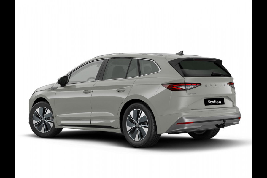 Škoda Enyaq 85 Business Edition 286 pk | Trekhaak | Achterbumper en dorpels in carosseriekleur | Velgen: 19" lichtmetalen velgen Regulus, antraciet gepolijst