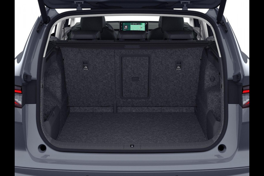 Škoda Enyaq 85 Business Edition 286 pk | Trekhaak | Achterbumper en dorpels in carosseriekleur | Velgen: 19" lichtmetalen velgen Regulus, antraciet gepolijst