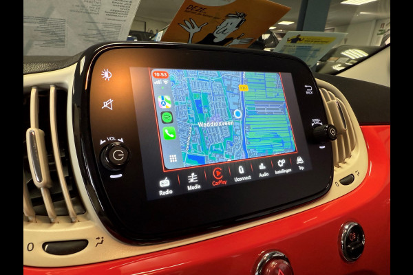 Fiat 500 1.2 Lounge AIRCO/ECC-PANODAK-NAVI by CARPLAY-PDC-LMV-CRUISE CONTROL